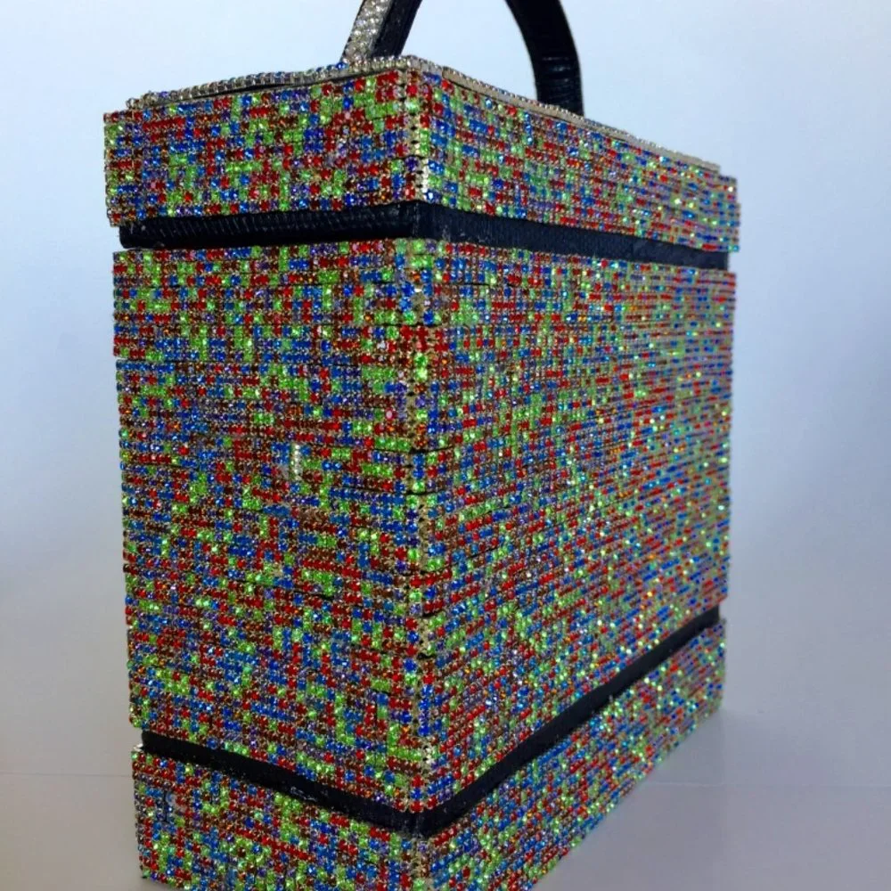 Handcrafted Upcycled Vintage Evening Bag - Picture 5 of 8